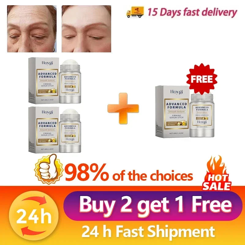 Retinol Hyaluronic Acid Stick Anti Wrinkle Tighten Pores Firming Lifting Plump Skin 24H Moisturizing Anti Aging Korean Care Balm